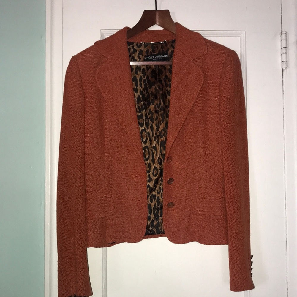 Dolce & Gabbana Linen orange blazer